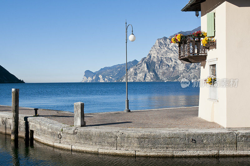 Customs House Casa del Dazio – an architectural gem in the port of Nago-Torbole at lake Garda (Trentino).